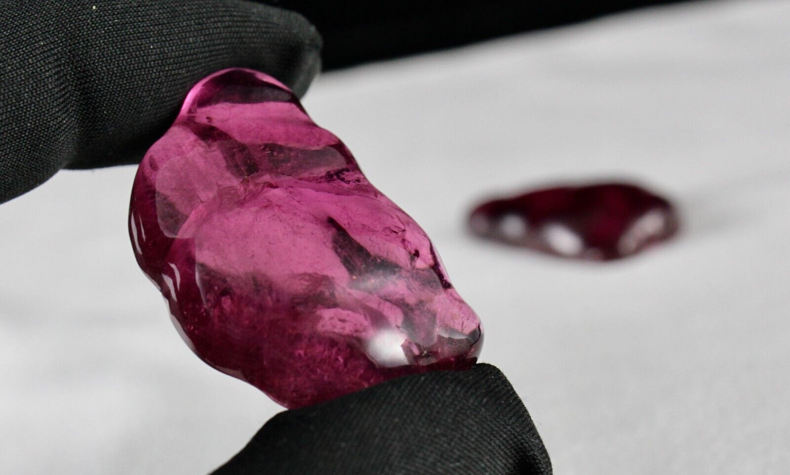 Natural Rubellite Tourmaline Fancy Cabochon 147 Ct Pair Gemstone Design Earring