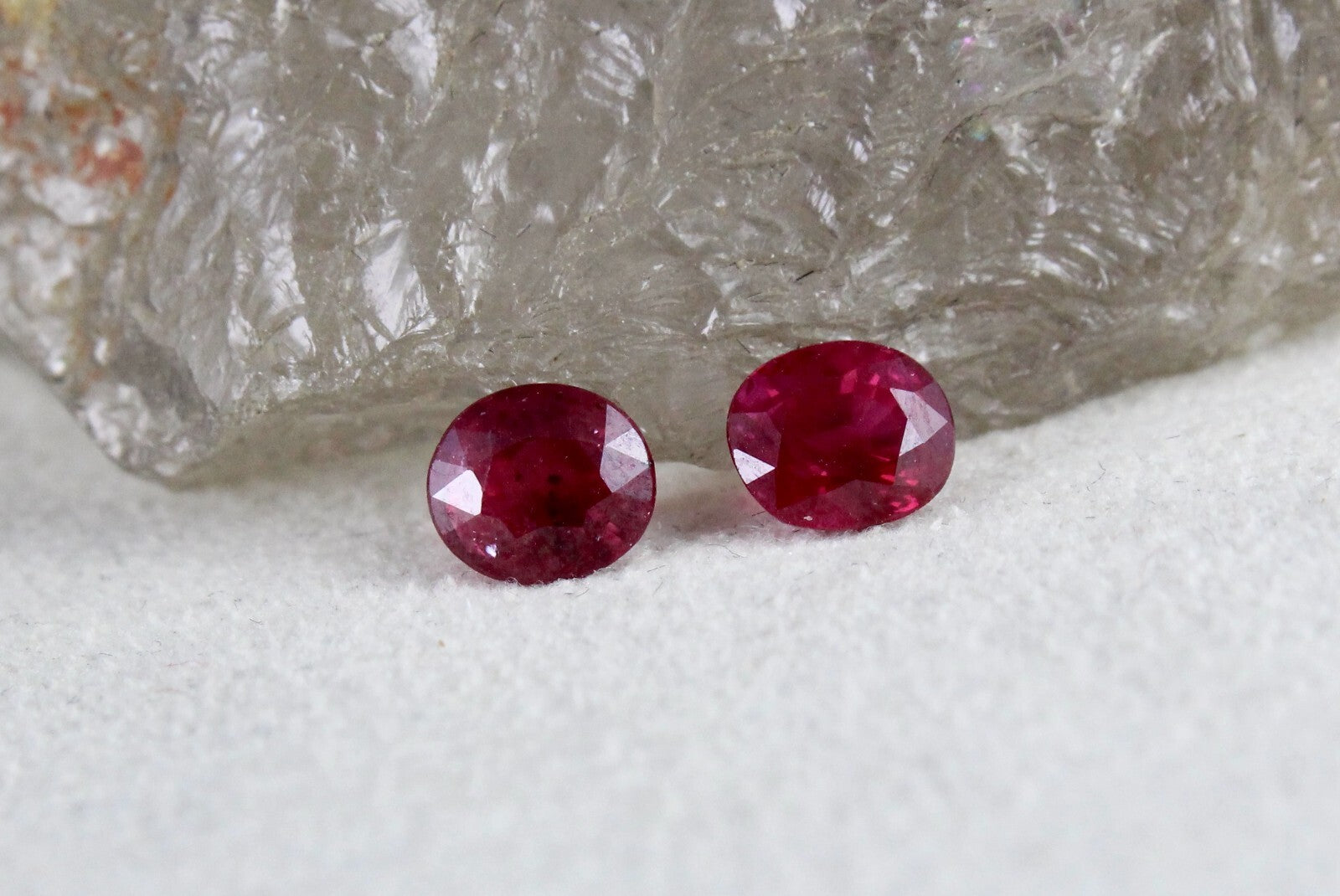 Certified Natural Ruby Oval Cut 2.12 Ct Burmese Red Gemstone Pair Earring Design