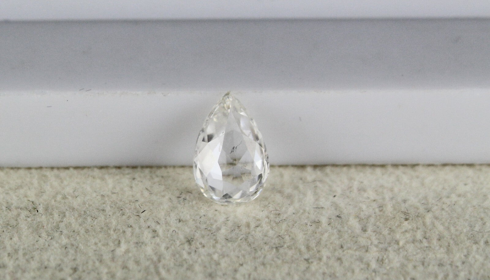 Certified Natural Rose Cut White Diamond Pear Cut 1.04ct Loose Stone For Ring