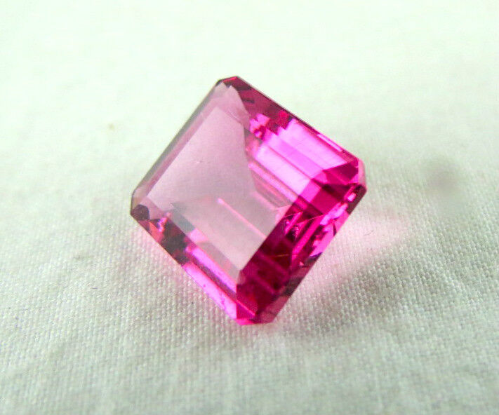 Natural Rubellite Pink Tourmaline Octagon Cut 5.6 Ct Clean Gemstone Ring Pendant
