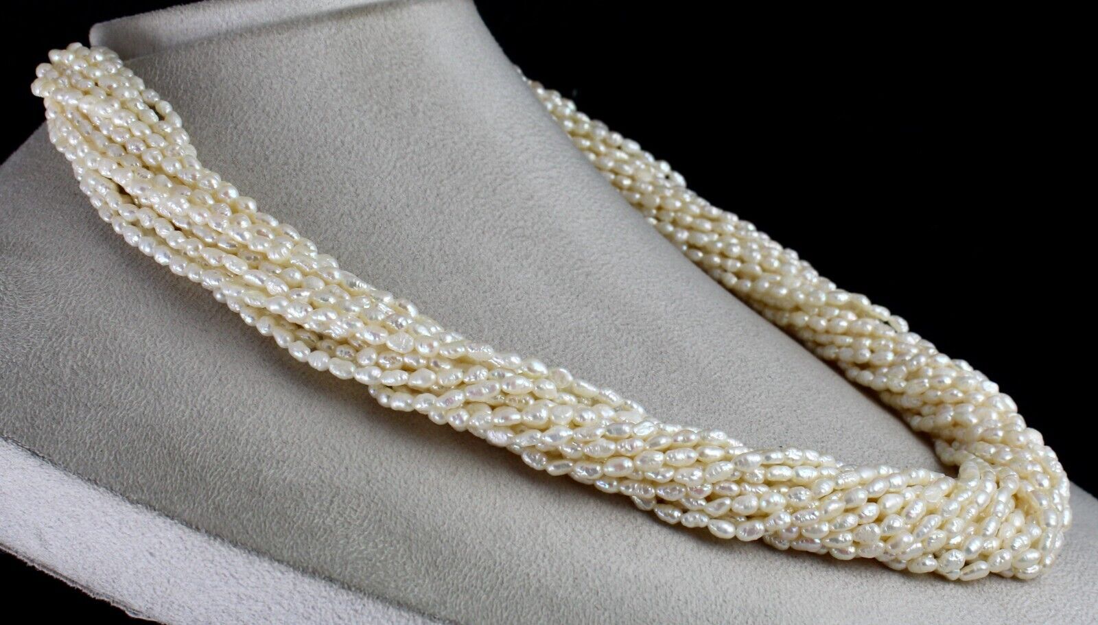 GENUINE FRESH WATER PEARL BEADS FANCY 17 L 802 CARATS GEMSTONE FASHION NECKLACE