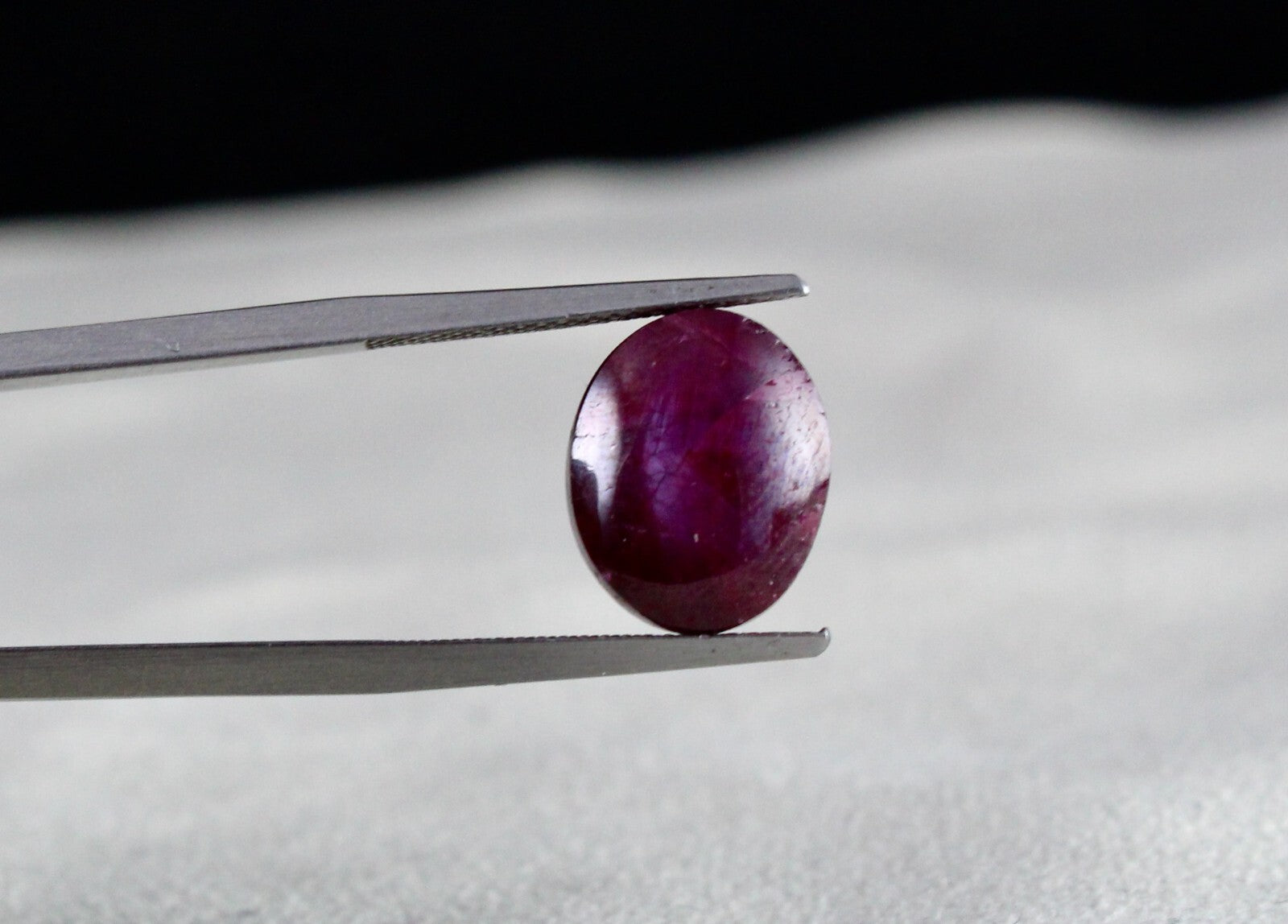 Certified Natural Red Star Ruby 10.25ct Oval Cabochon Gem For Ring Pendant