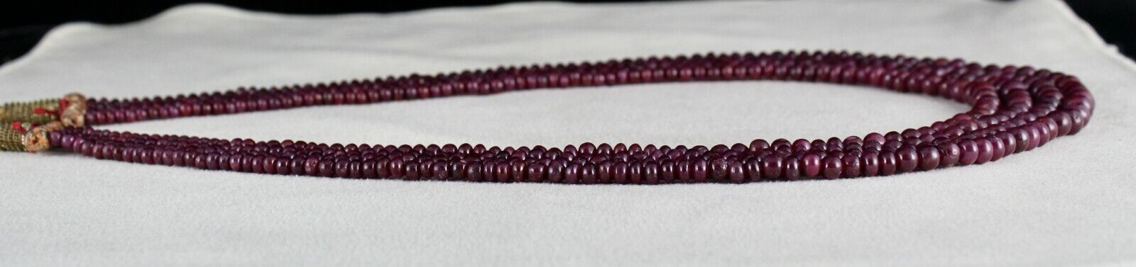 FINE NATURAL RUBY BEADS 4 LINE 439 CARATS ROUND BEADED GEMSTONE PARTY NECKLACE