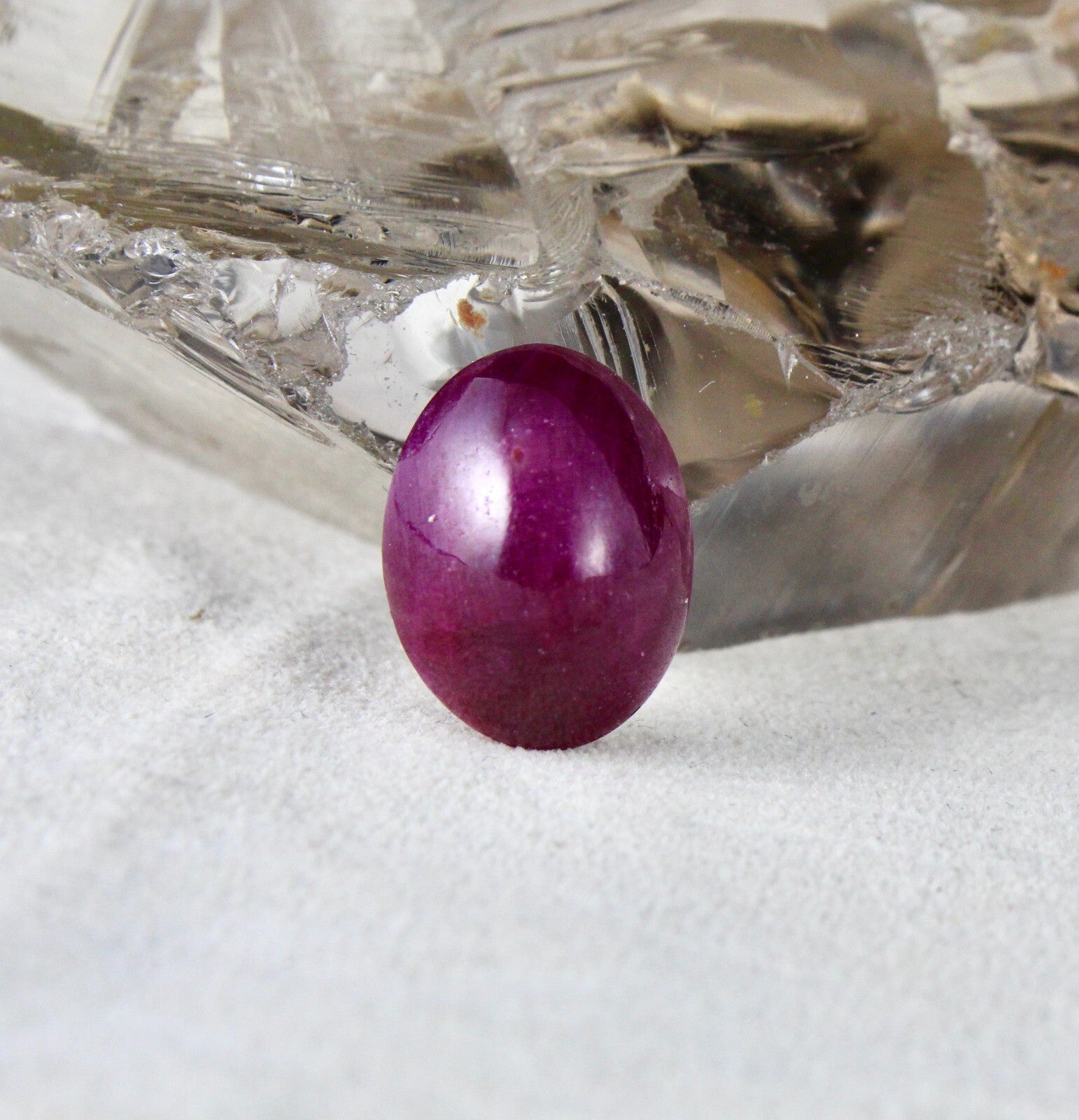 Certified Natural Ruby Oval Cabochon 22.91ct Sterling Silver Gemstone Pendant