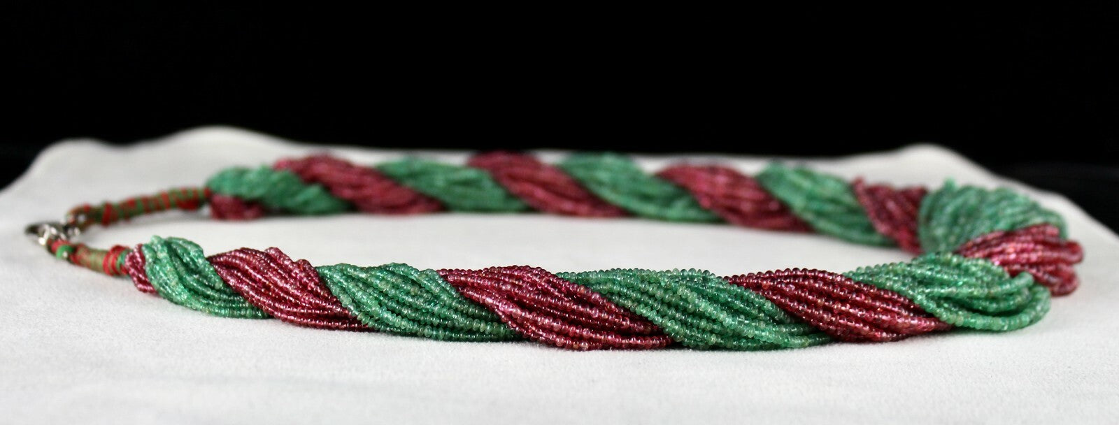 Certified Natural Emerald Spinel 859 Ct Beads Gemstone Cocktail Necklace