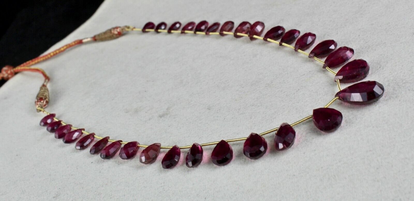 Natural Pink Tourmaline Rubellite Bead Briolette 125 Ct Gemstone Finest Necklace