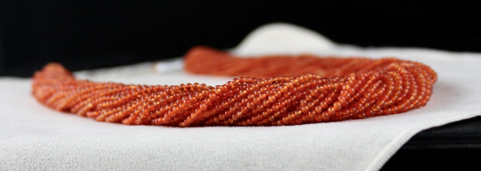Natural Orange Carnelian 789 Ct Beads Round 32 L Gemstone Fashion Necklace