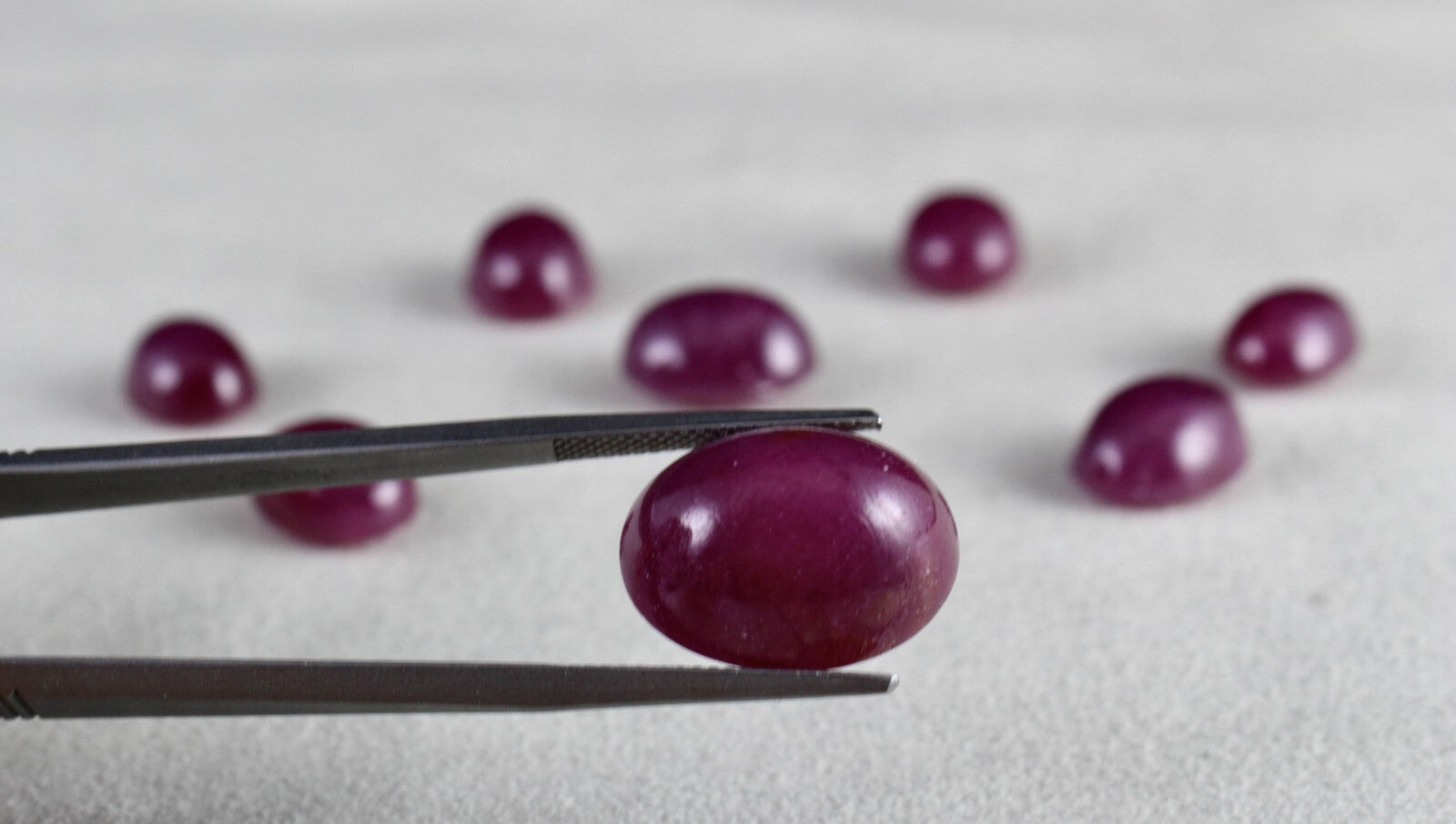 Certified Natural Untreated Ruby Cabochon 103.70ct Gemstone Set Earring Ring