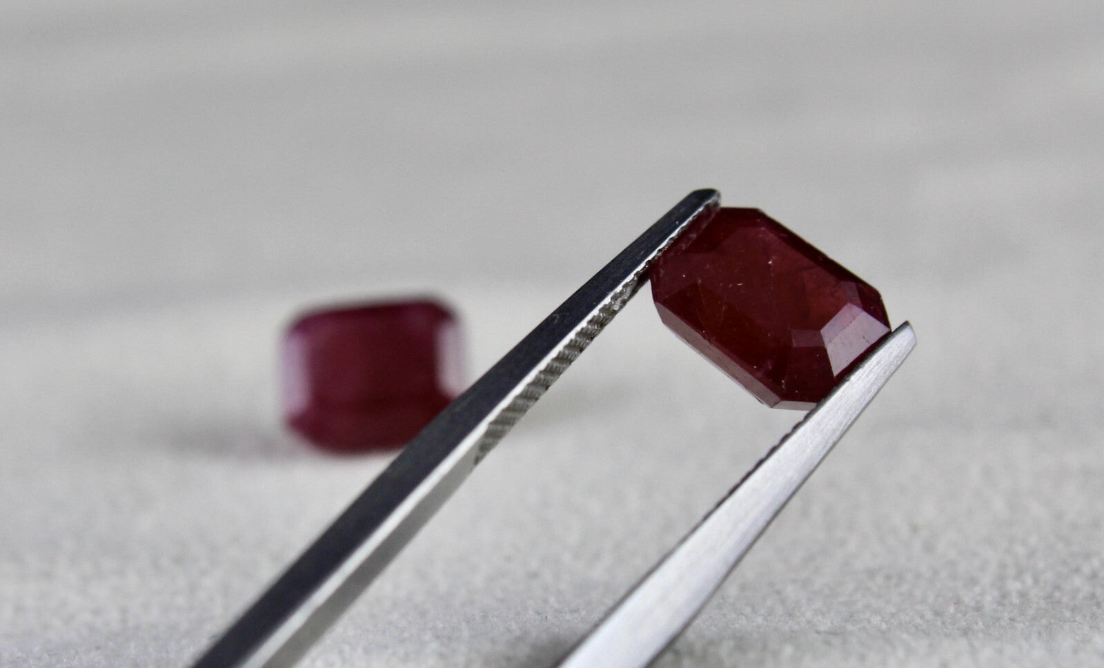 Natural Untreated Ruby Octagon Cut 8.78ct Gemstone Pair For Earring Design