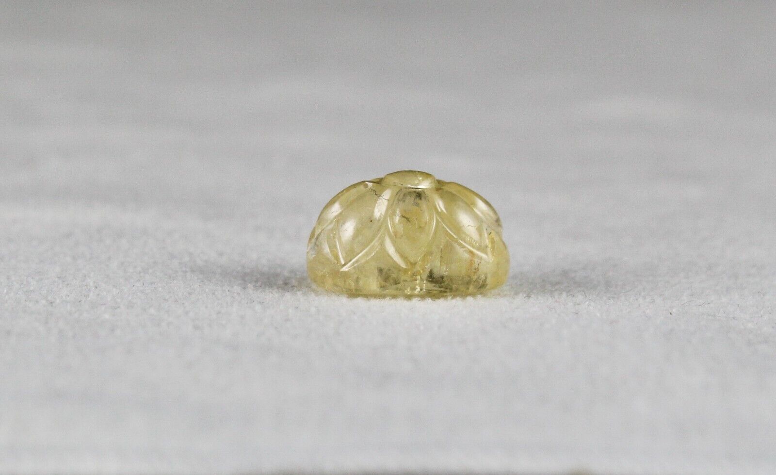Natural Yellow Sapphire Oval Carved 15x11 mm 17.18 Cts Gemstone Ring Pendant