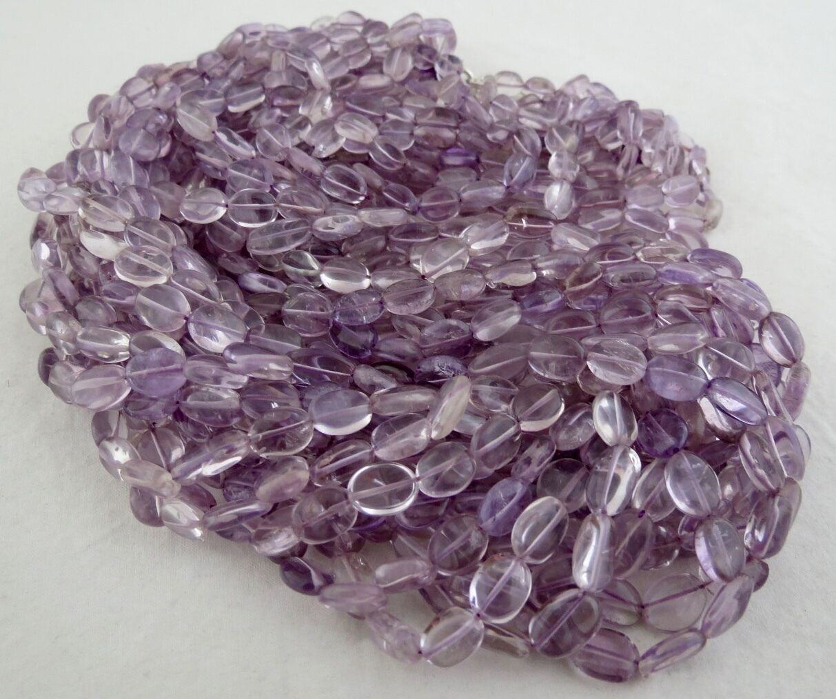 Natural Brazil Amethyst Beads Long 14 L 1419 Ct Gemstone Silver Fashion Necklace