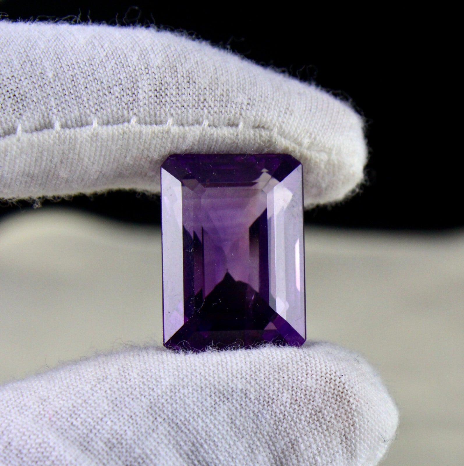 Natural Purple Amethyst 35.15ct Octagon Cut 22x15mm Gemstone For Pendant/ring