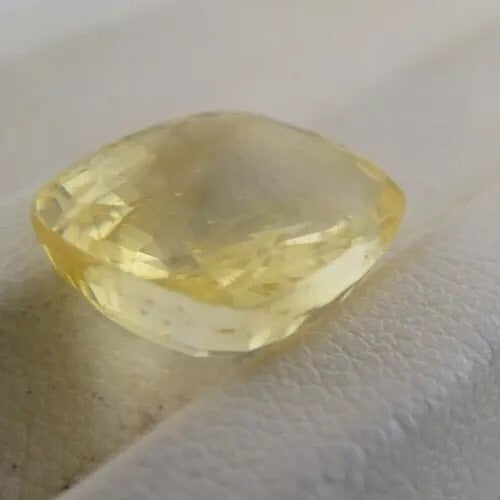 Certified Natural Unheated Ceylon Yellow Sapphire 7.67ct Cushion Ring Pendant