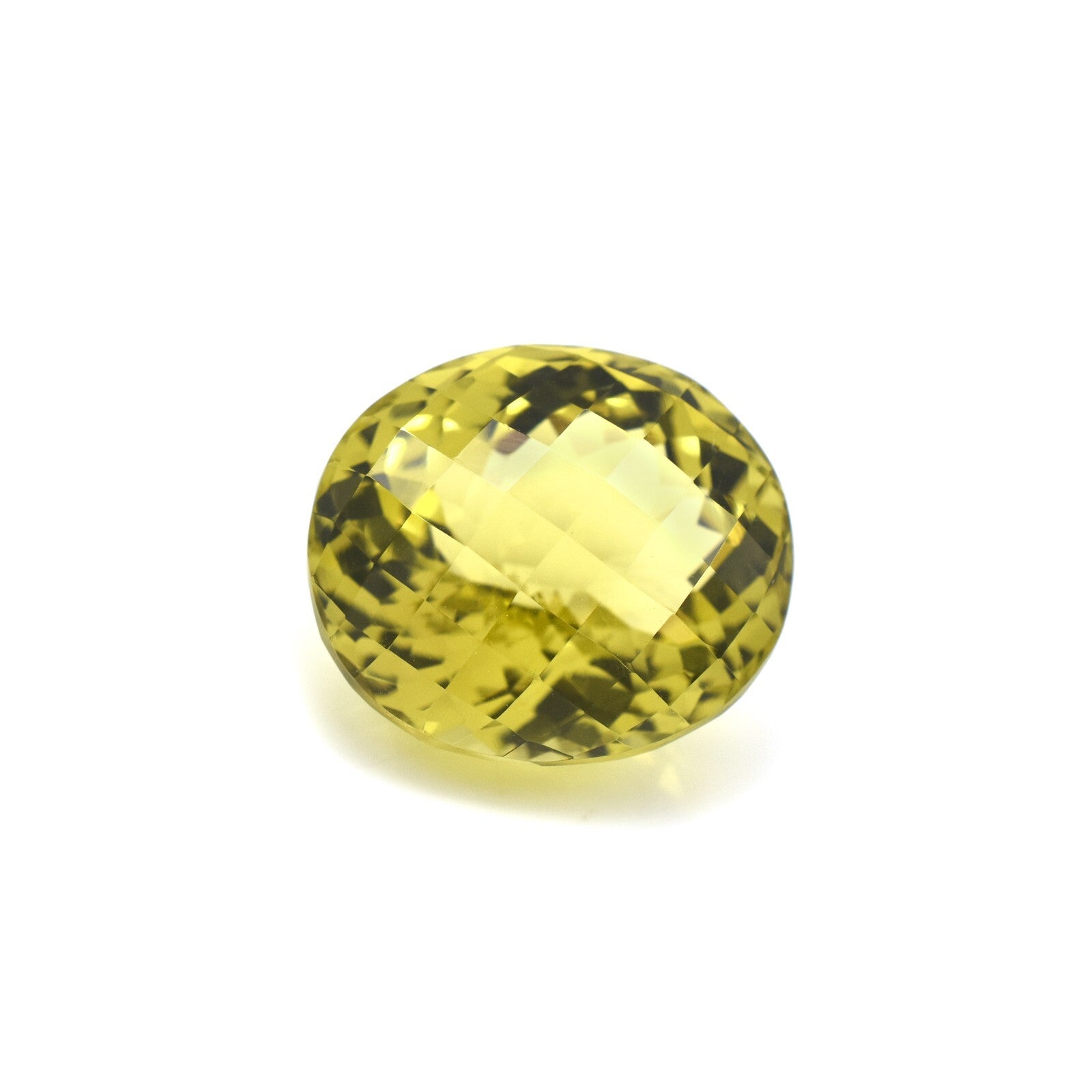 Natural Green Gold Lemon Quartz 23.60 Ct Oval Cut Gemstone Ring Pendant