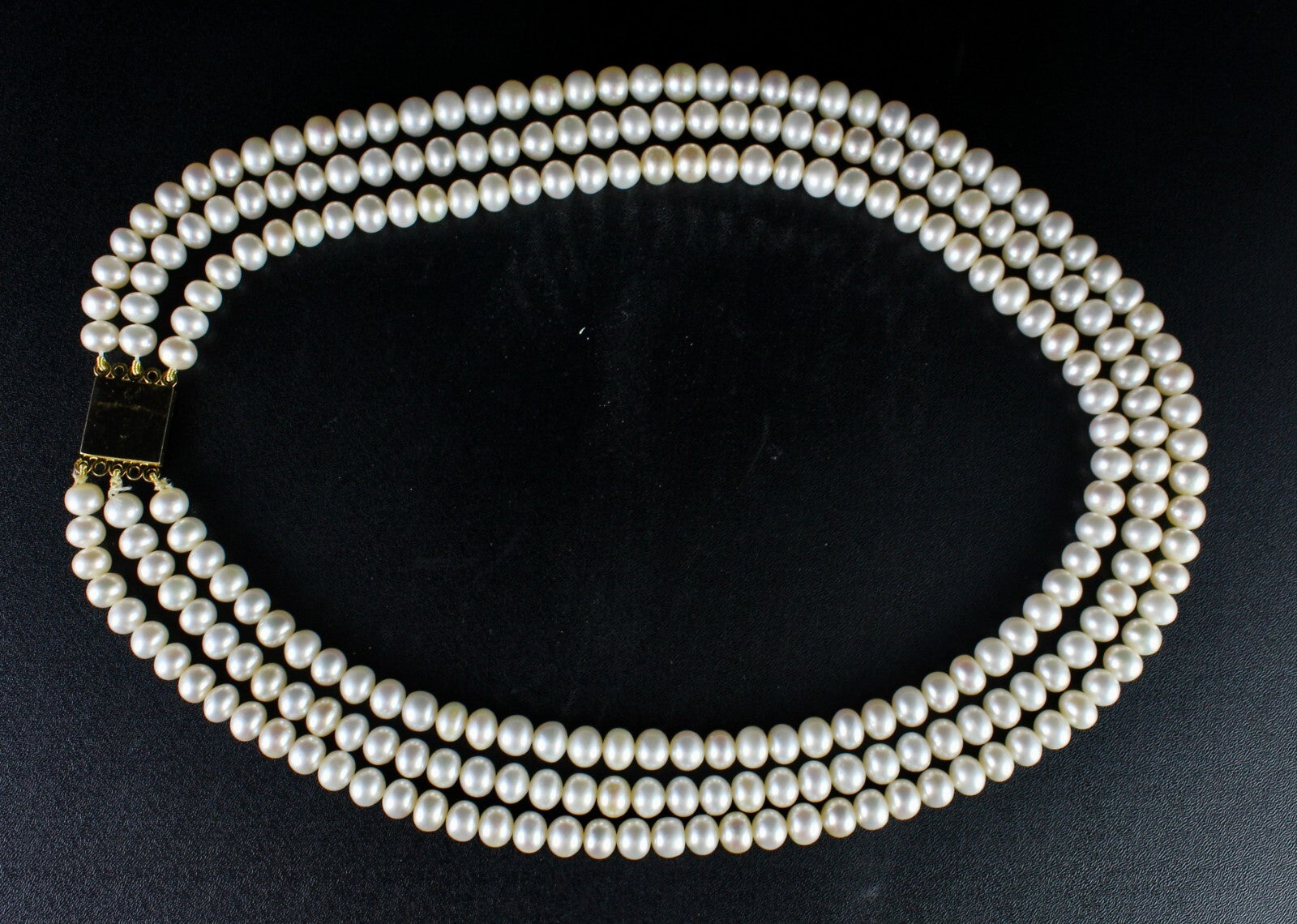 Certified Genuine Freshwater Pearl 582ct Round Beads Fashion Necklace