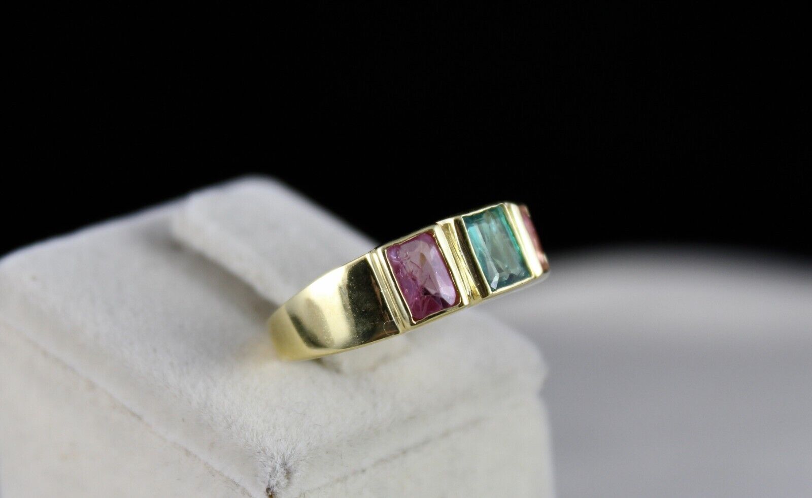 ELEGANT NATURAL OLD SPINEL EMERALD CUSHION GEMSTONE FINEST UNISEX SILVER RING