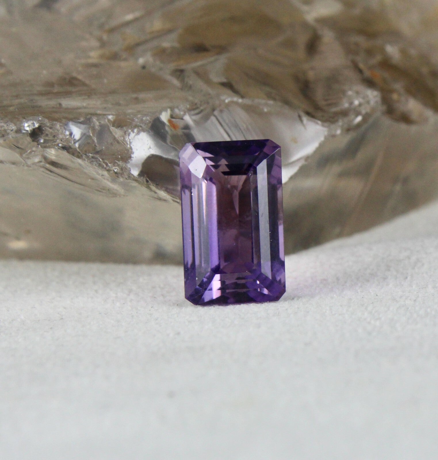 Natural Amethyst 17.54 Ct Octagon Cut 17x11mm Gemstone Pendant Ring