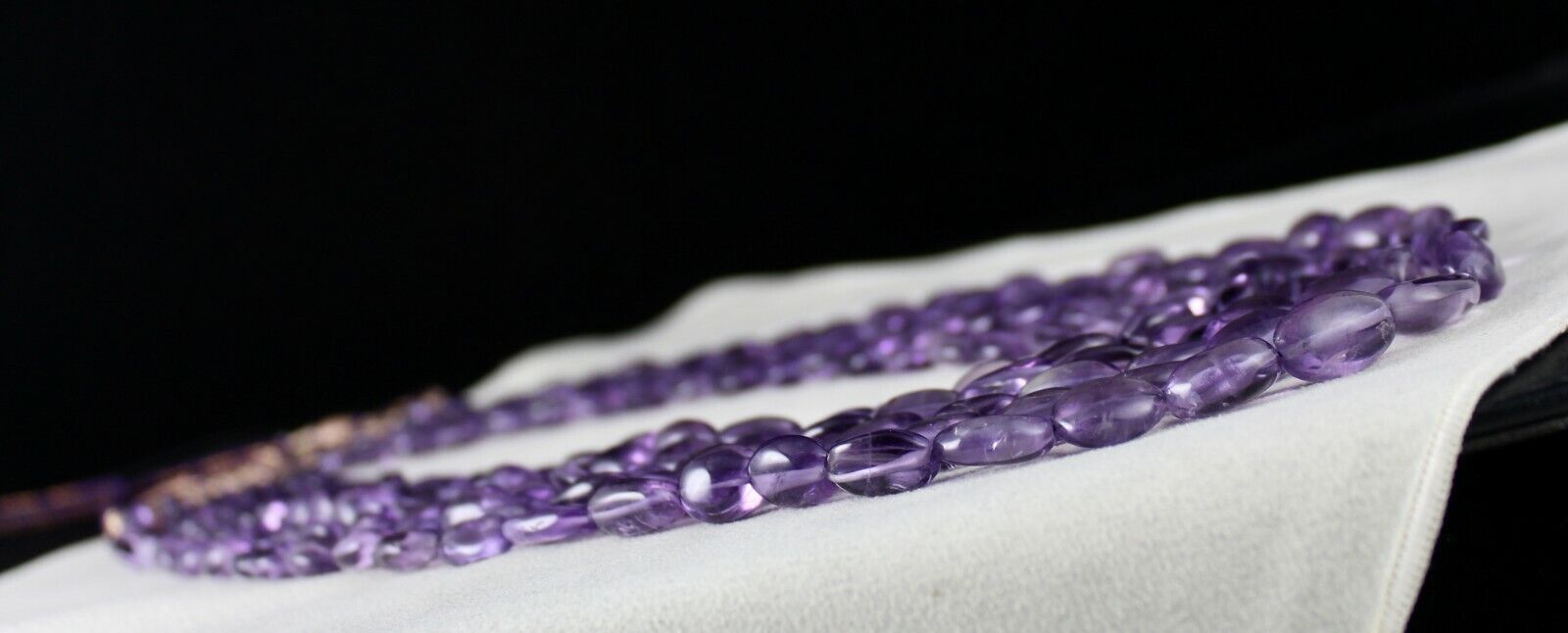 NATURAL AMETHYST BEADS LONG NUGGETS 5 LINE 1055 CARATS GEMSTONE FASHION NECKLACE