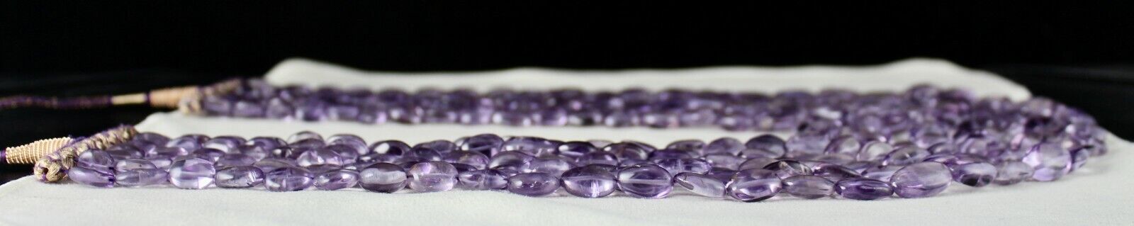 Natural Amethyst Beaded Long Nugget 7 L 1434 Ct Purple Gemstone Fashion Necklace