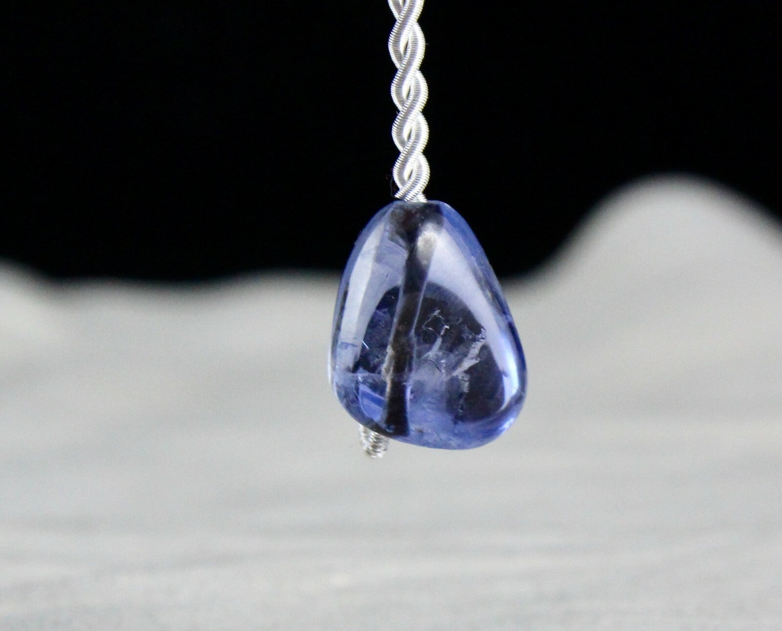 15x12 Mm Certified Natural Blue Sapphire Bead Nugget 12.41 Ct Gem Pendant