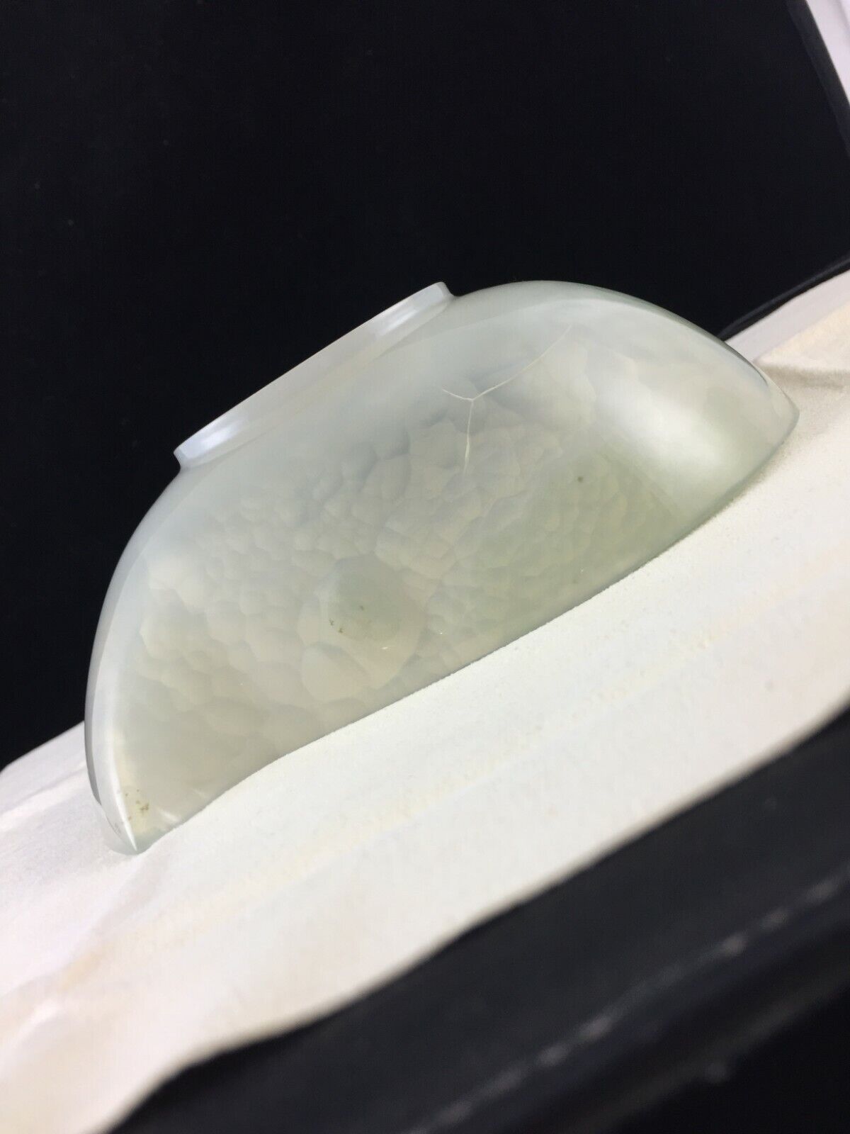 FINE CRAFTED NATURAL CHALCEDONY 1370 CARATS CARVED DESIGNER BOWL FOR HOME DECOR
