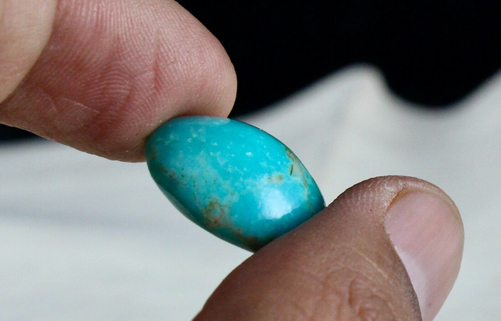 NATURAL TURQUOISE CAB OVAL 20x16 MM 15.90 CARATS GEMSTONE RING PENDANT DESIGNING