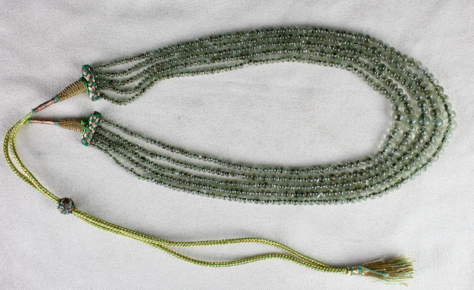 Certified Antique Old Natural Emerald Necklace Beads 5 L 249 Cts Gemstone