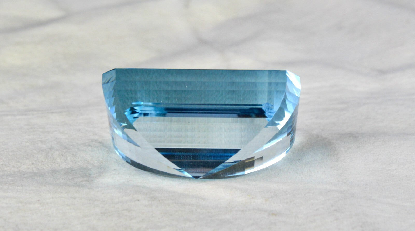 Certified Sky Blue Topaz 382 Ct Octagon 47x30mm Semi Precious Gemstone Pendant