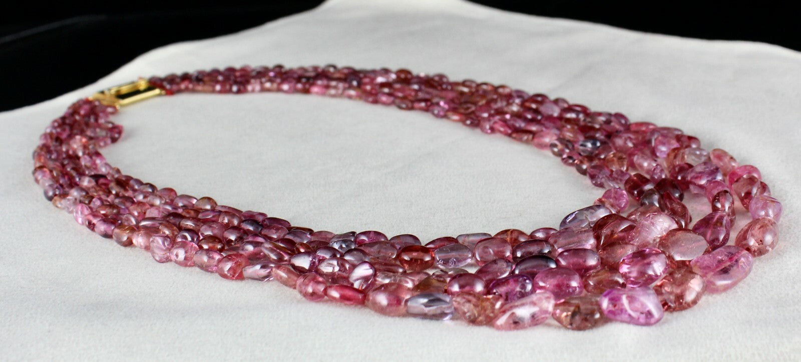 Certified Antique Spinel 720 Ct Sapphire Tourmaline Beads Stone Necklace