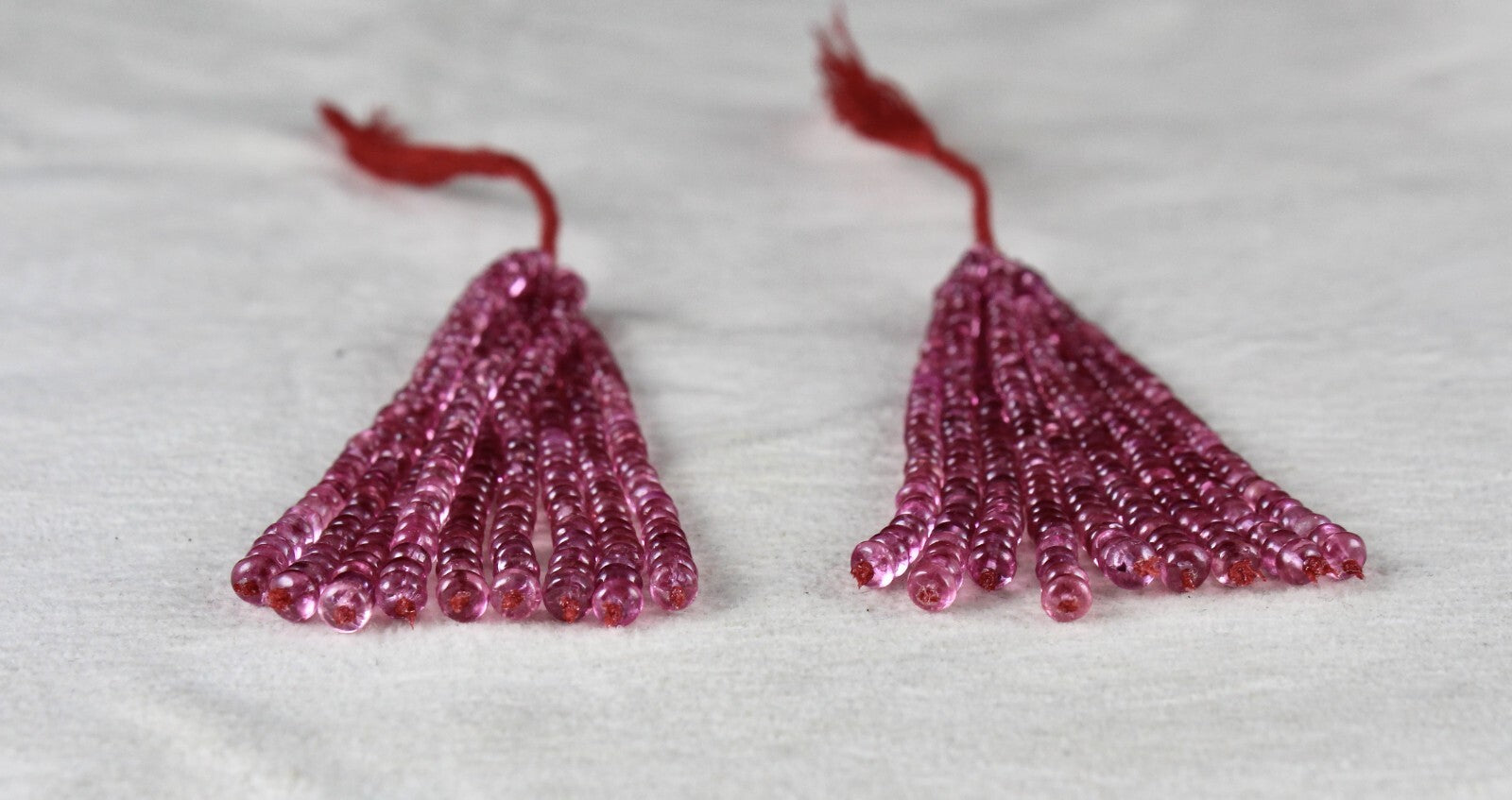 Certified Natural Spinel Beads Tassel 97ct Sterling Silver Gemstone Earrings