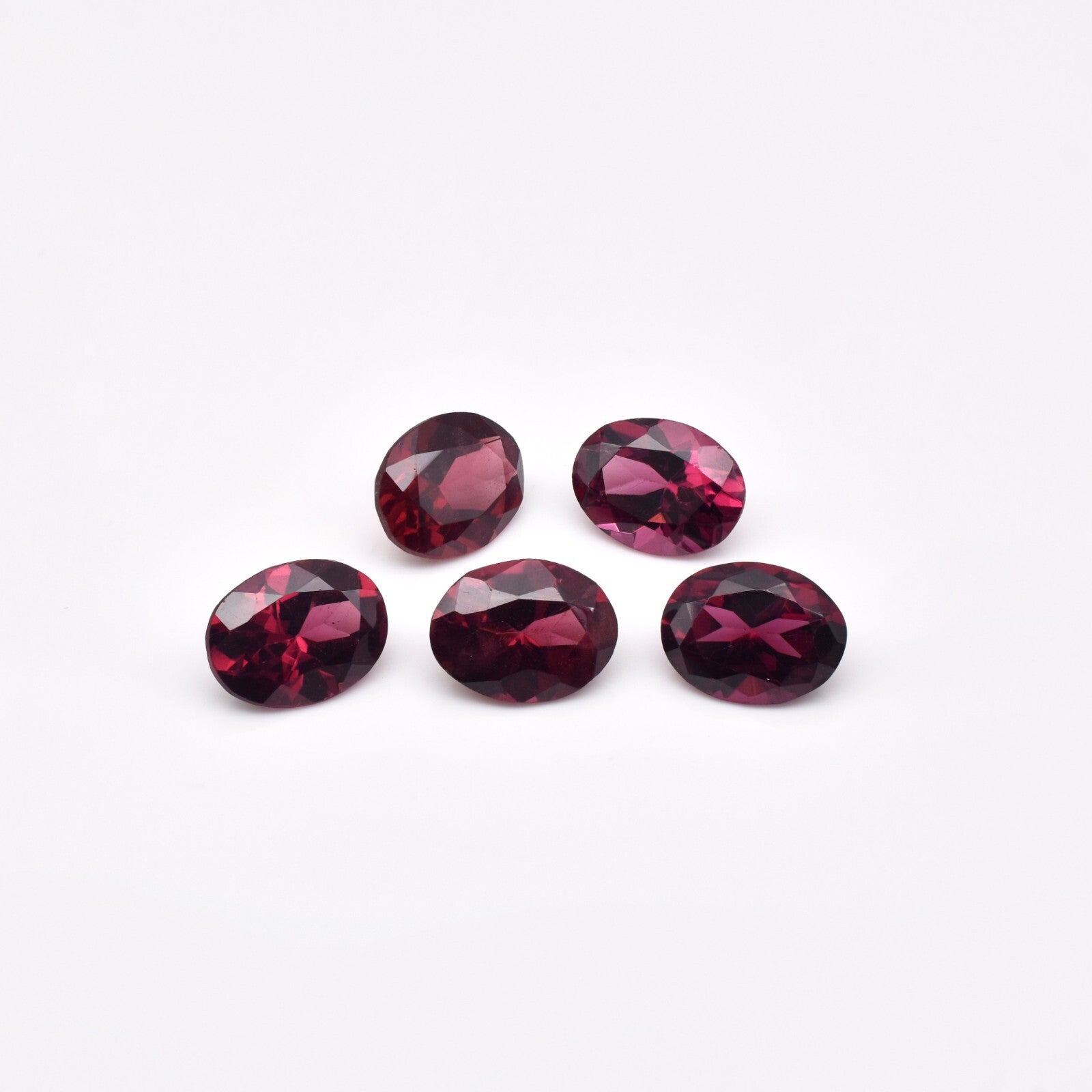 Natural Garnet Oval Cut 10.31ct 5pc 9x7mm Loose Gemstone Earring Set Design