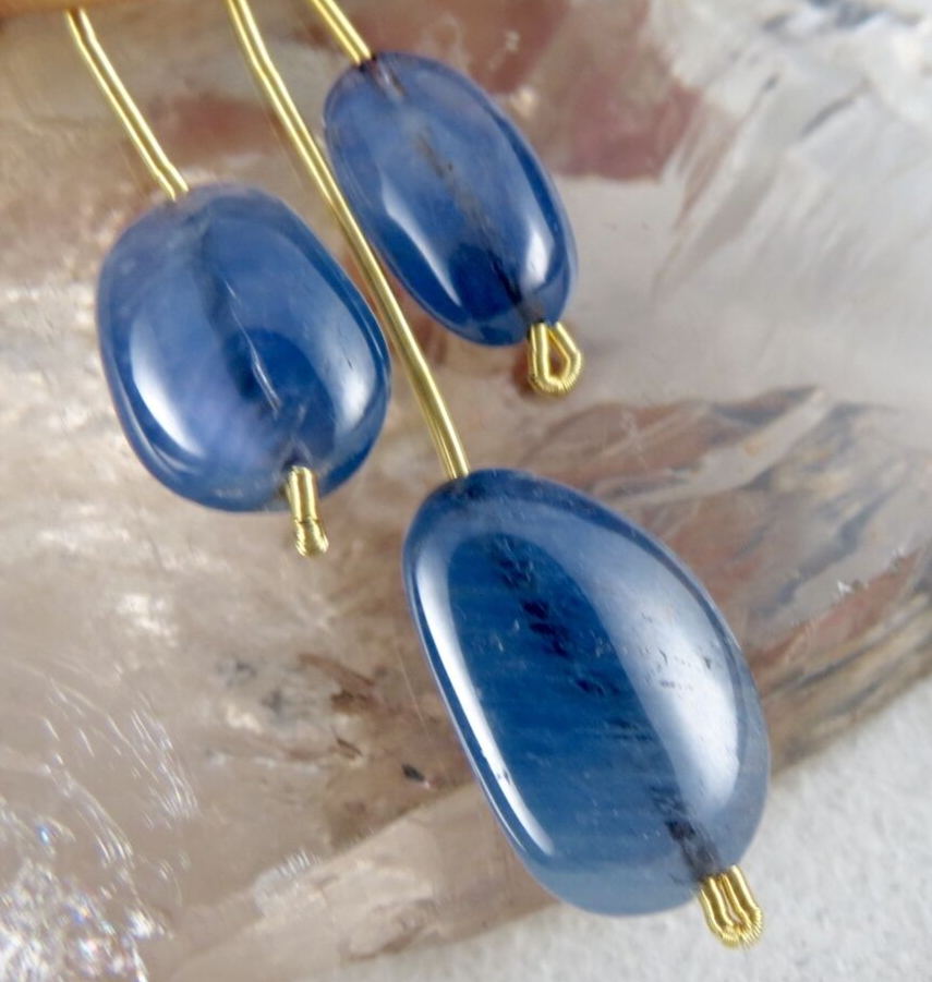 Certified Natural Blue Sapphire 37.15 Ct Drilled Cabochon Pendant Earring