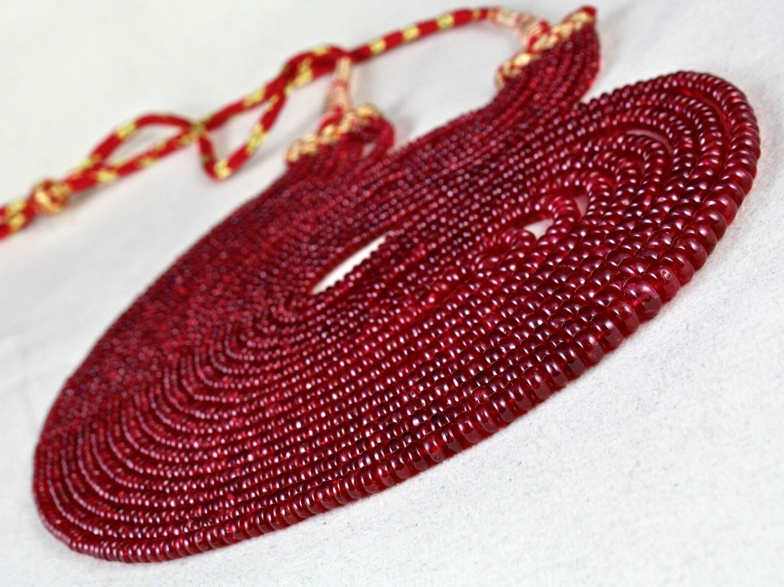 Natural Certified Spinel Beads Round 9 L 732 Ct Fine Gemstone Important Necklace