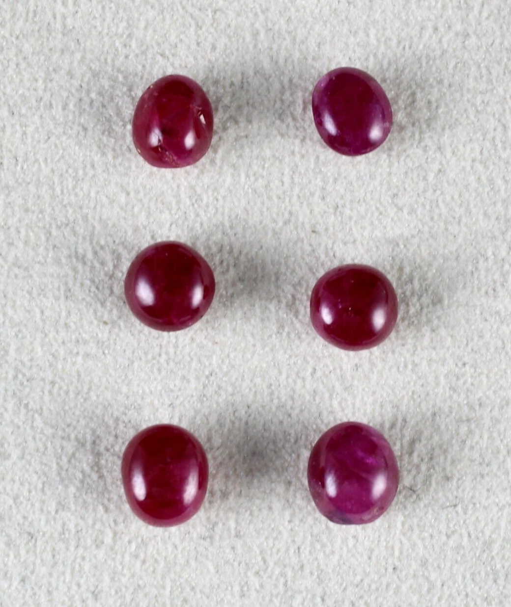 Certified Natural Burmese Ruby 15.40ct Cabochon 6 Pcs Pair Earring Gemstone