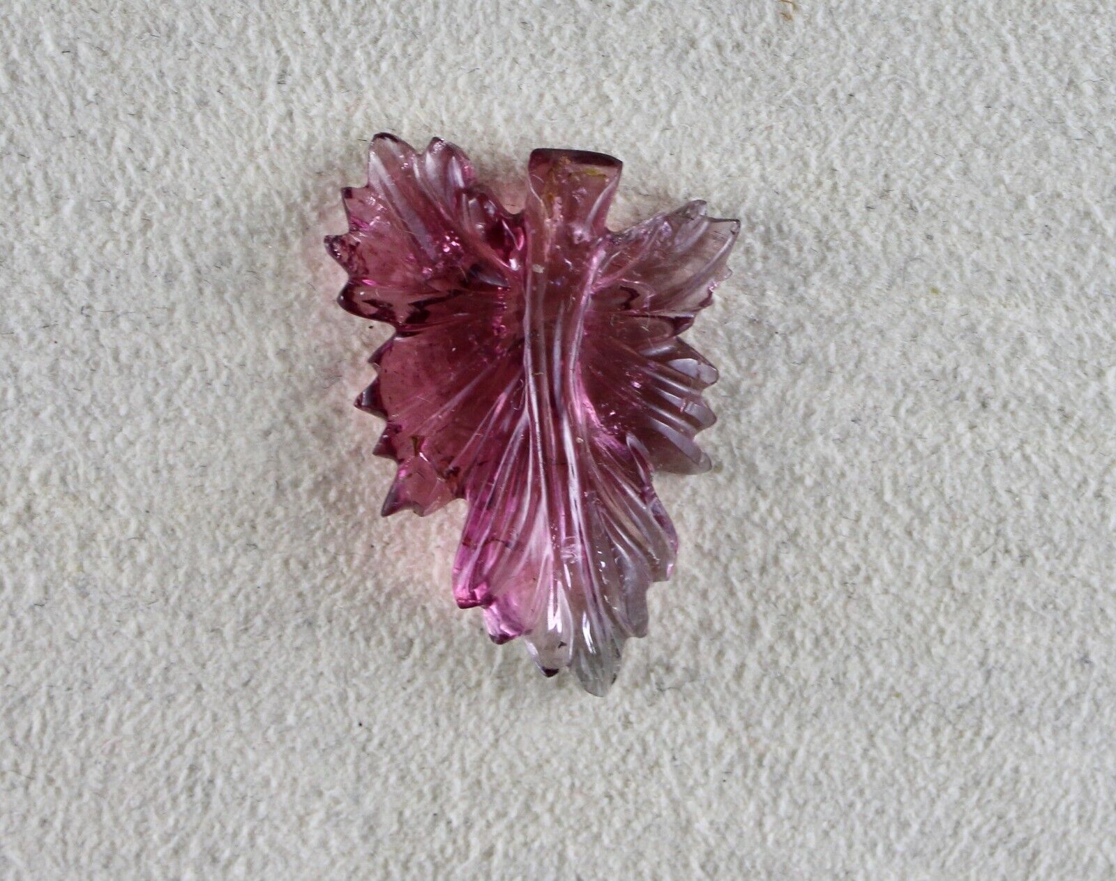 NATURAL PINK TOURMALINE CARVED LEAVES 14.13 CTS GEMSTONE DESIGNING RING PENDANT