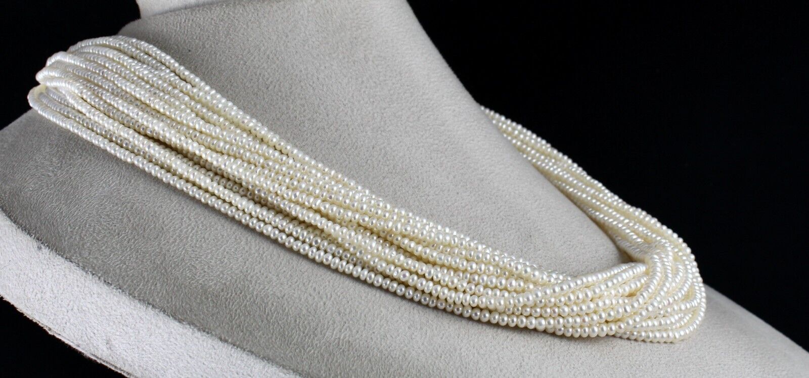GENUINE FRESH WATER PEARL BEADS ROUND 5 L 807 CARATS GEMSTONE FASHION NECKLACE