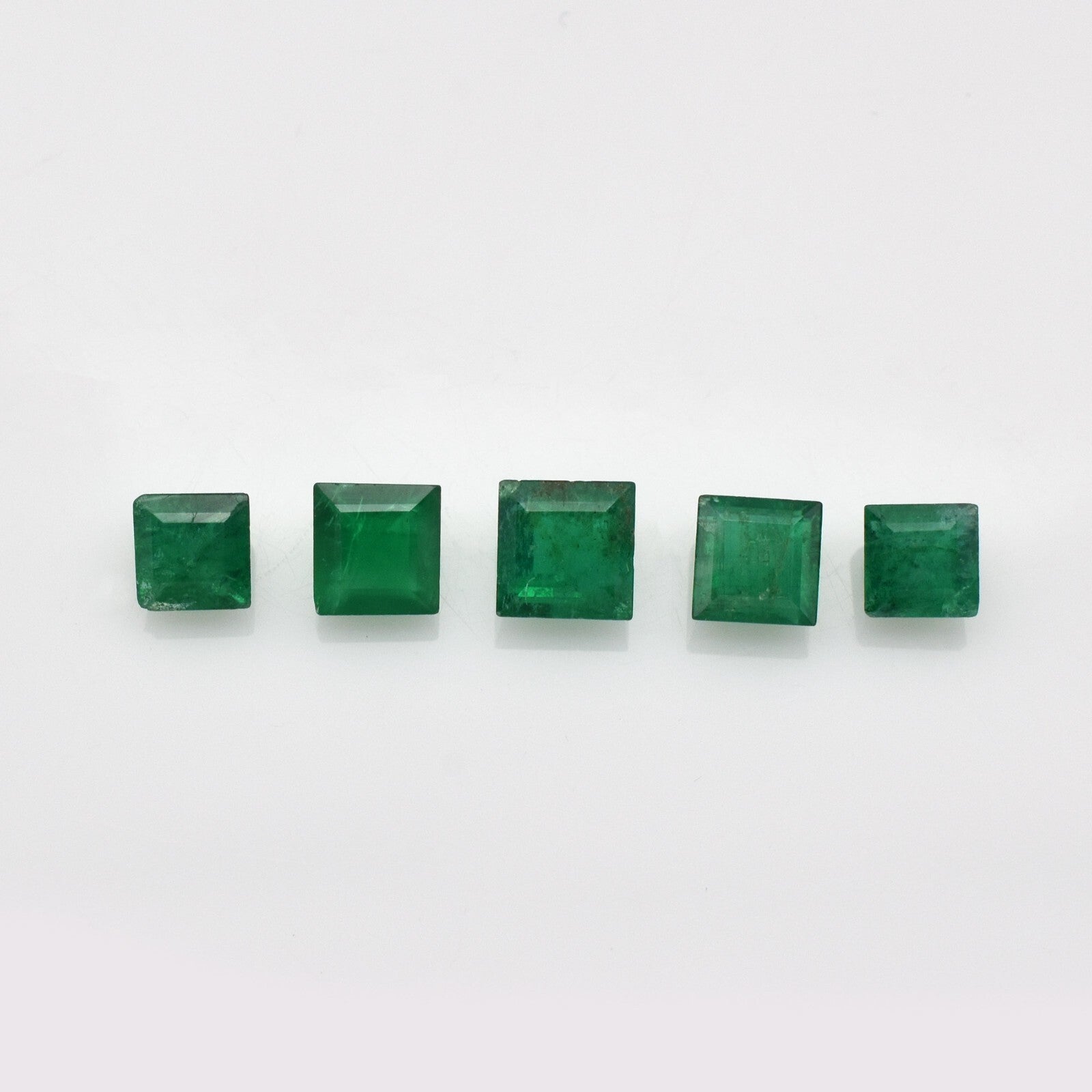 Natural Emerald 1.93 Ct Square Cut Loose Gemstone Set Ring Pendant