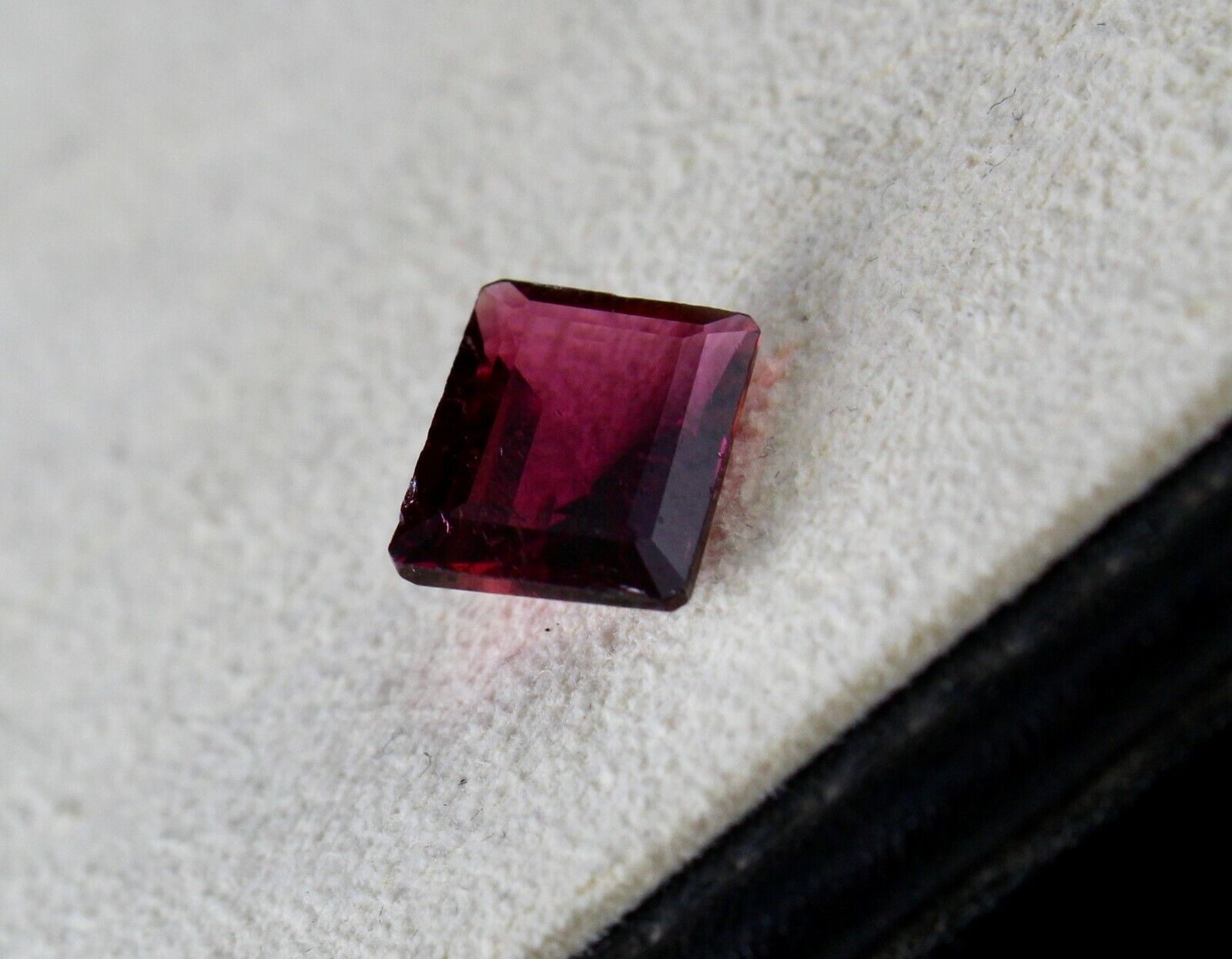 NATURAL RUBELLITE RED TOURMALINE 11x9 MM OCTAGON CUT 4.43 CARATS GEMSTONE RING