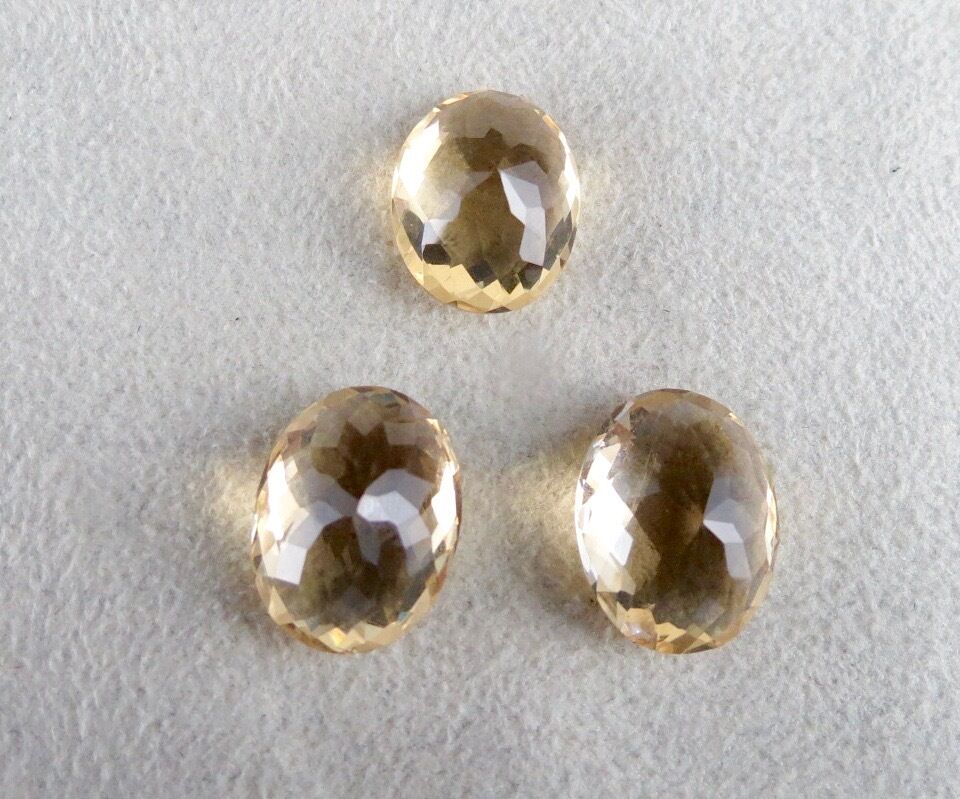 Natural Yellow Citrine Oval Cut 3 Pc 46.38 Ct Loose Gemstone For Earring Pendant