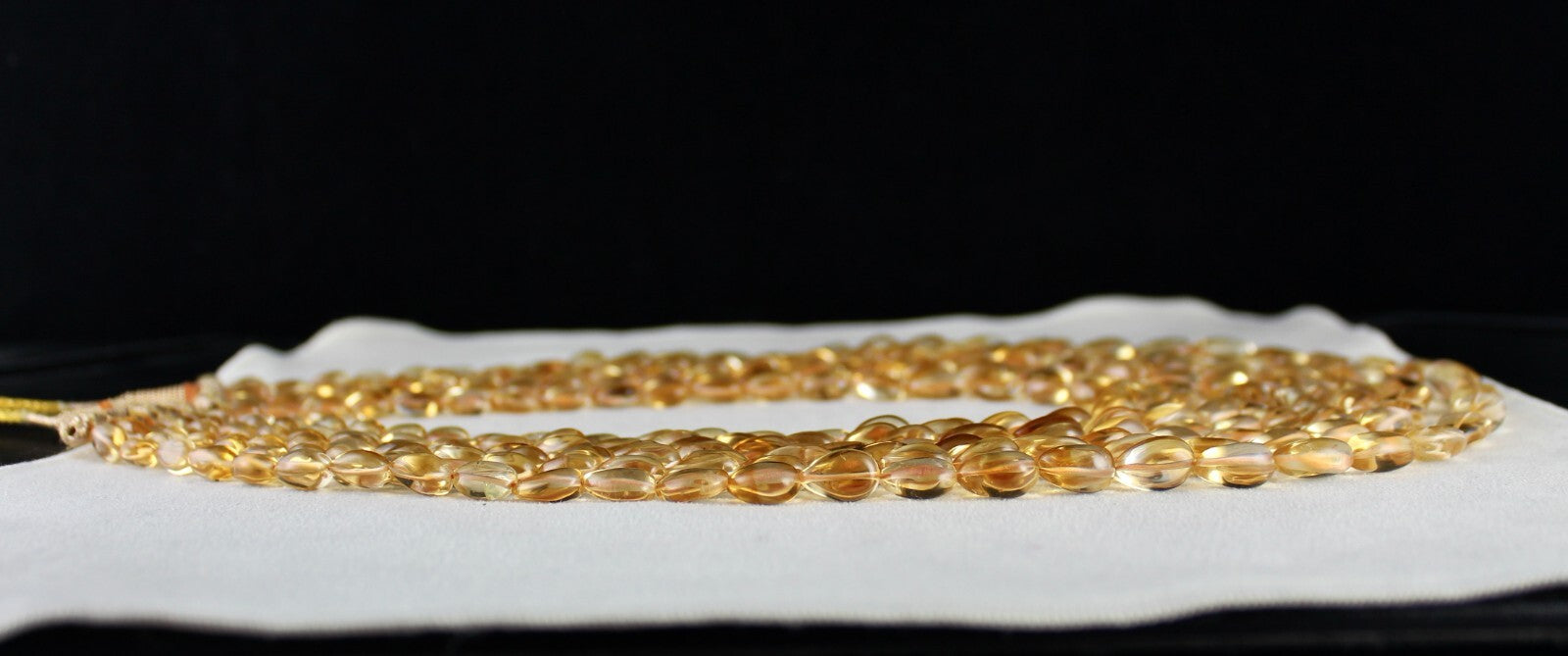Certified Natural Yellow Citrine 1267 Ct Teardrop Beads Fashion Necklace