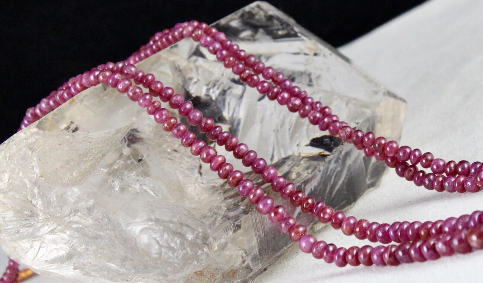 Natural Untreated Ruby Beads Round 2 L 129 Ct Red Gemstone Fashion Necklace