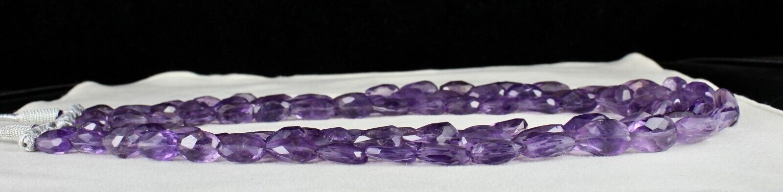 Natural Amethyst Beads Faceted Tumble 3L 861 Ct Purple Gemstone Fashion Necklace