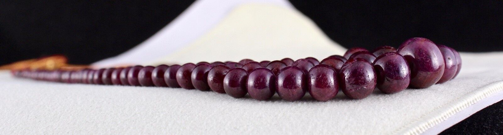 NATURAL UNTREATED RUBY BEADS ROUND GEMSTONE 15 MM 861 CARATS LADIES NECKLACE