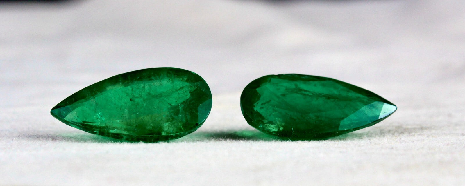 Certified Natural Zambia Emerald 19.02 Ct Pear Pair Loose Gemstone Earrings
