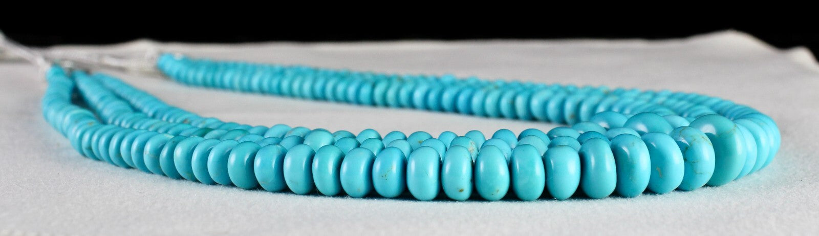 Certified Natural Turquoise 388ct Round Blue Gemstone Important Necklace