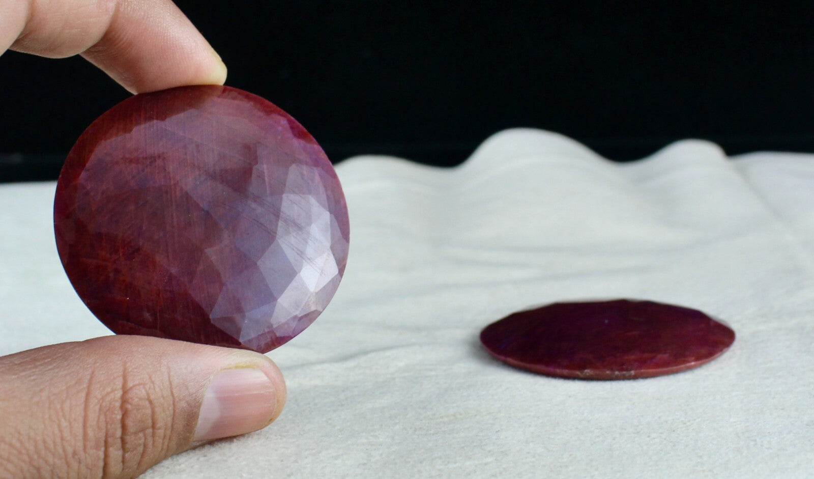 Certified Natural Ruby Round 340 Ct Gemstone For Earrings Or Pendant Design