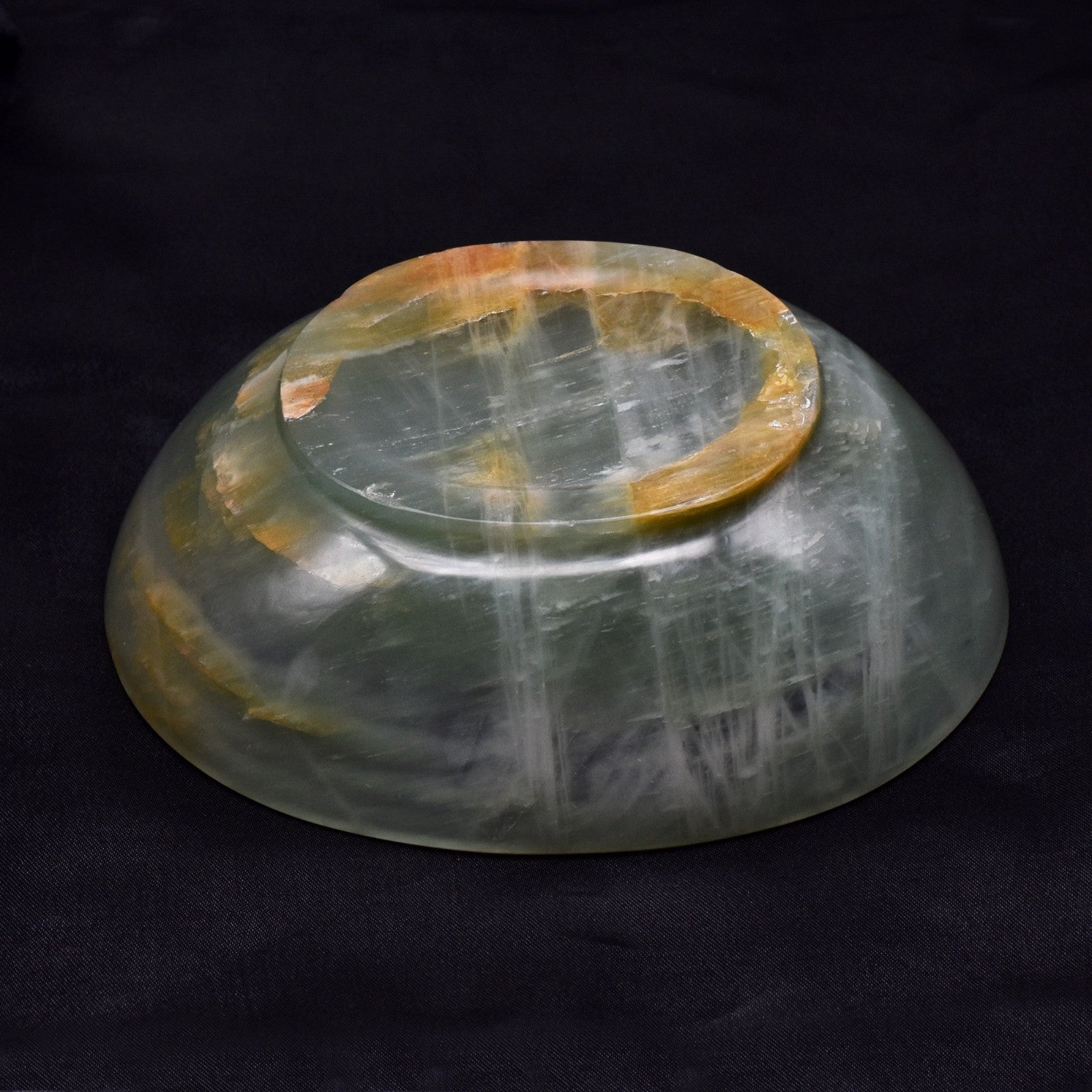 Certified Natural Aventurine Quartz Bowl 1575 Ct Carved Oval Gemstone Home Decor