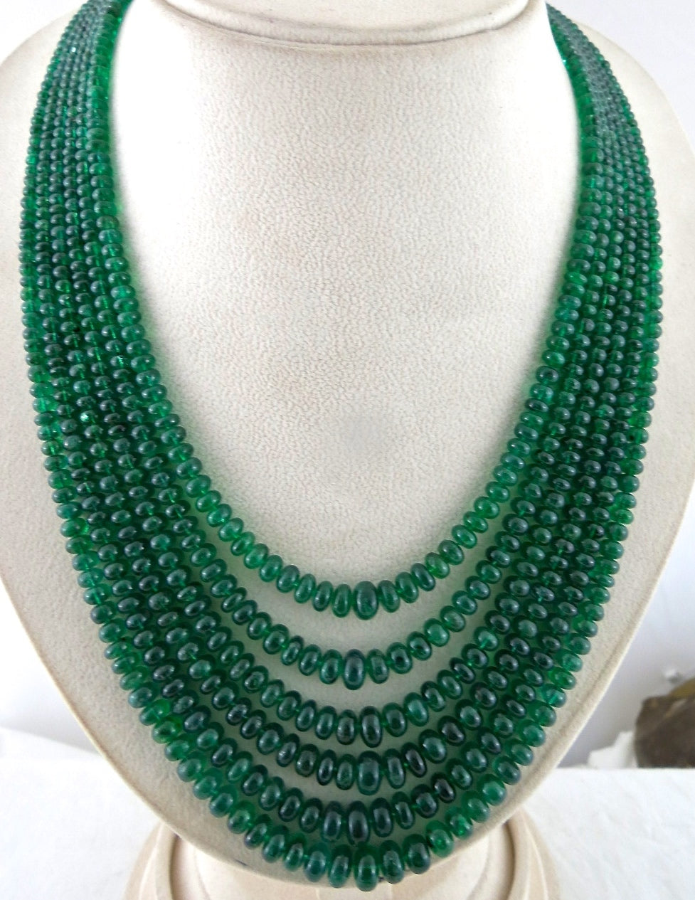 Certified Natural Zambian Emerald Beads Necklace 6mm L 754 Ct Gemstone Party