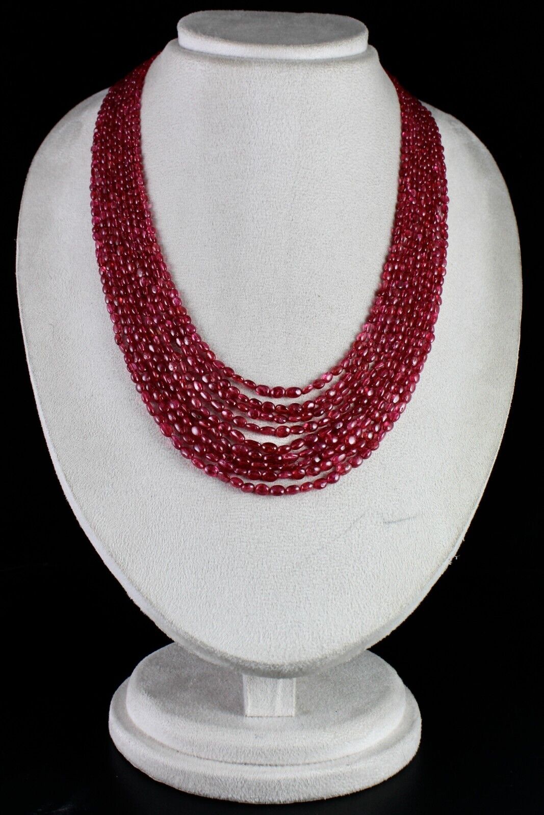 Natural Red Spinel Cabochon Beads 9 Line 423 Carats Gemstone Precious Necklace