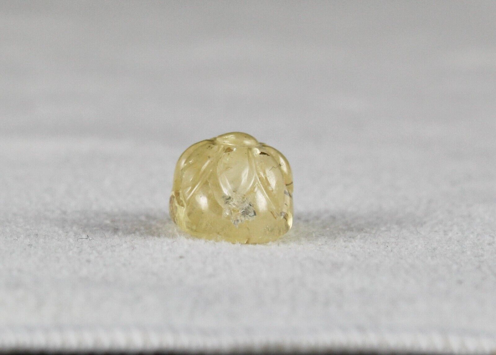 Natural Yellow Sapphire Oval Carved 15x11 mm 17.18 Cts Gemstone Ring Pendant